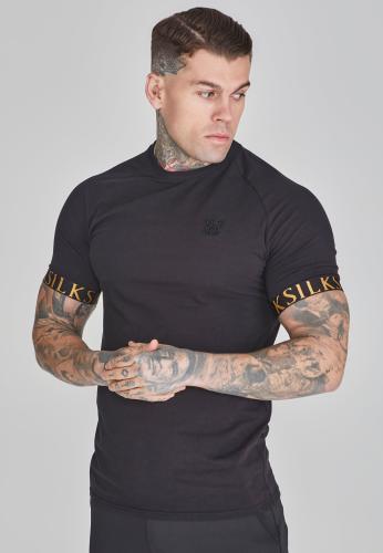 SikSilk T-Shirt Tech T-Shirt in Black - schwarz (Grösse: L) von SikSilk