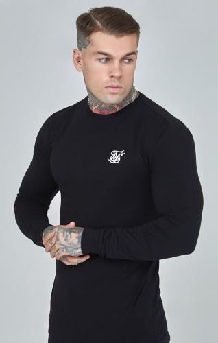 SikSilk T-Shirts Essentials Long Sleeve T-Shirt - schwarz (Grösse: L) von SikSilk