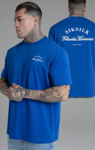 SikSilk T-Shirts Graphic T-Shirt - blau (Grösse: L) von SikSilk