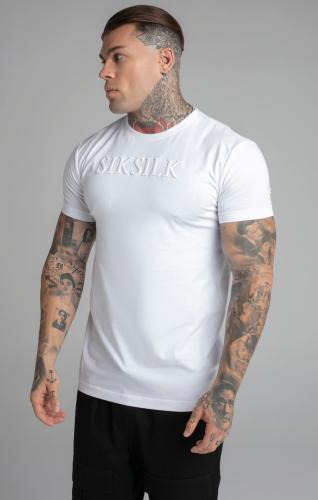 SikSilk T-Shirts Muscle Fit T-Shirt - weiss (Grösse: L) von SikSilk