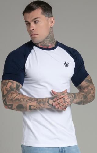 SikSilk T-Shirts Raglan T-Shirt - white (Grösse: L) von SikSilk