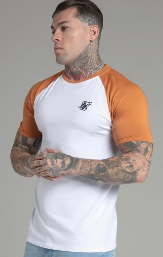 SikSilk T-Shirts Raglan T-Shirt - white (Grösse: XL) von SikSilk