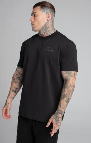 SikSilk T-Shirts Script T-Shirt - schwarz (Grösse: M) von SikSilk