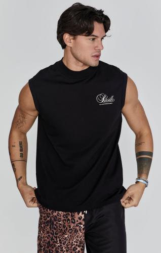 SikSilk Top Sleeveless T-Shirt - schwarz (Grösse: L) von SikSilk