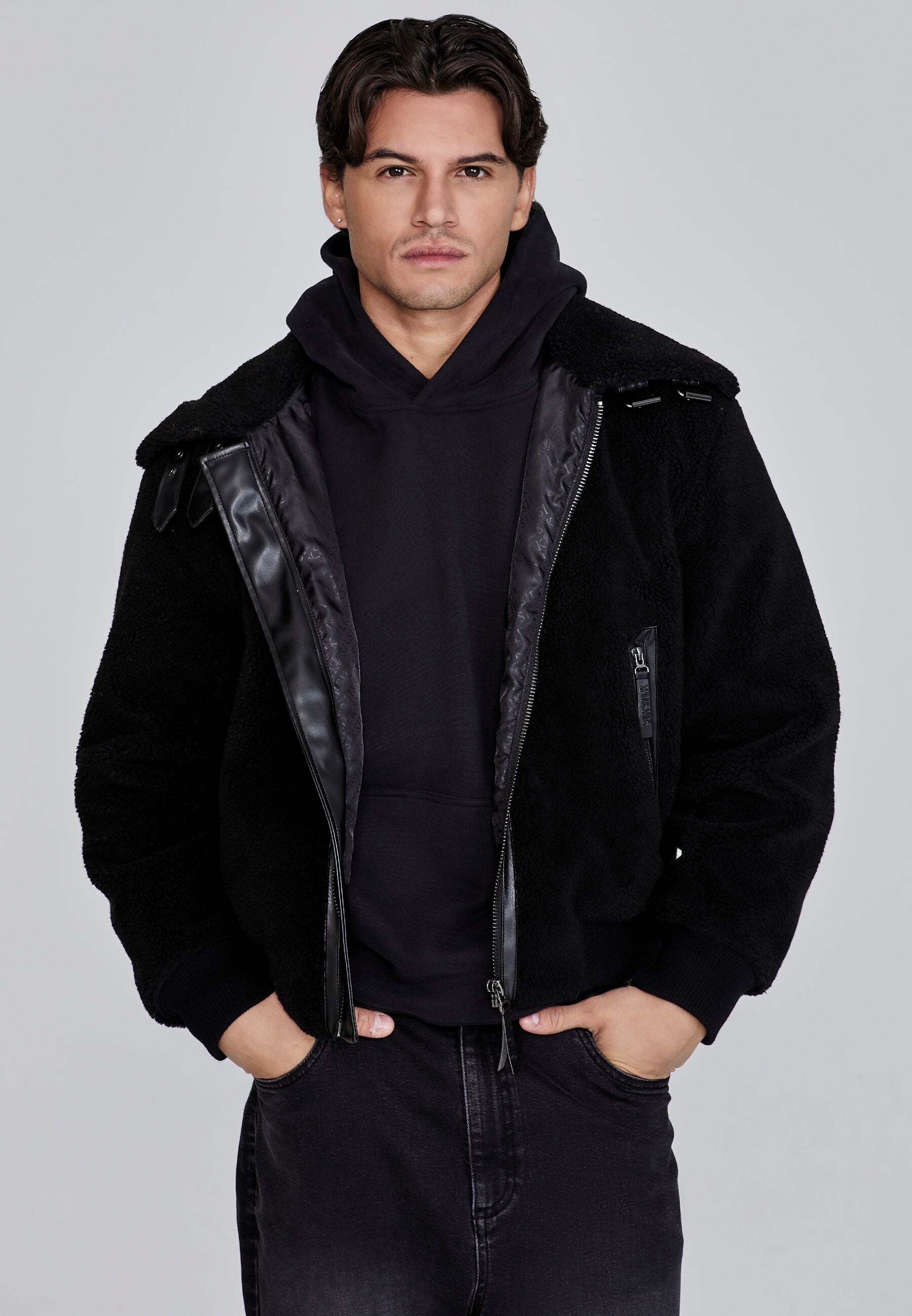 Siksilk Bomberjacke »Siksilk Bomberjacke Sherpa Bomber Jacket« von SikSilk