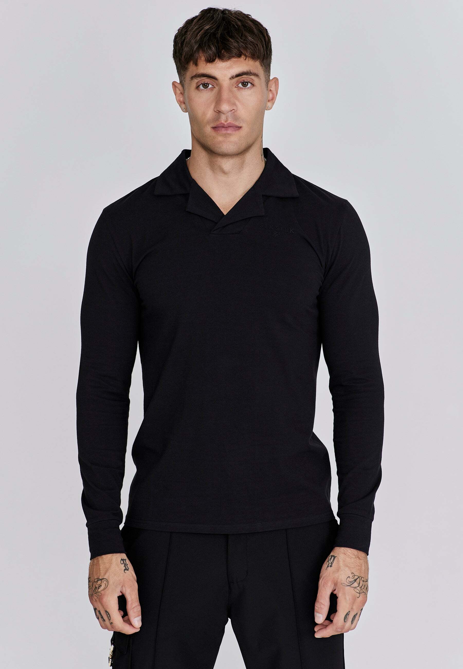 Siksilk Langarm-Poloshirt »Siksilk Langarmpolo T-Shirt and Shorts Set« von SikSilk