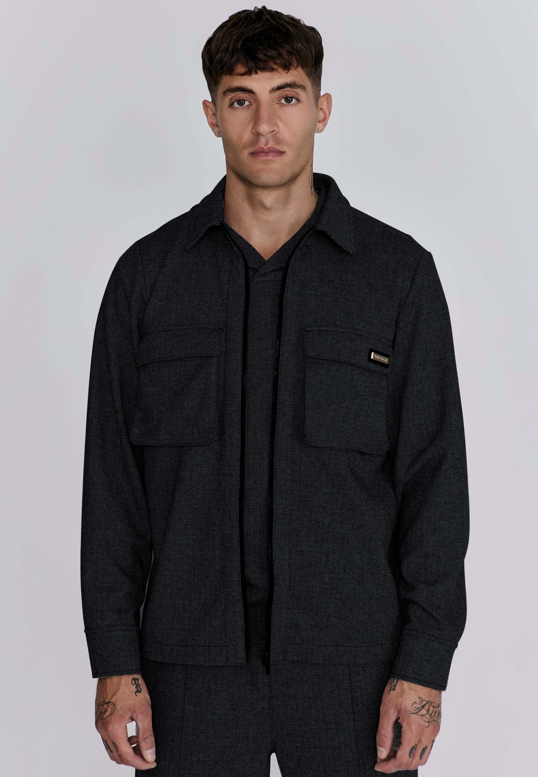 Siksilk Langarmhemd »Siksilk Overshirt Smart Overshirt« von SikSilk