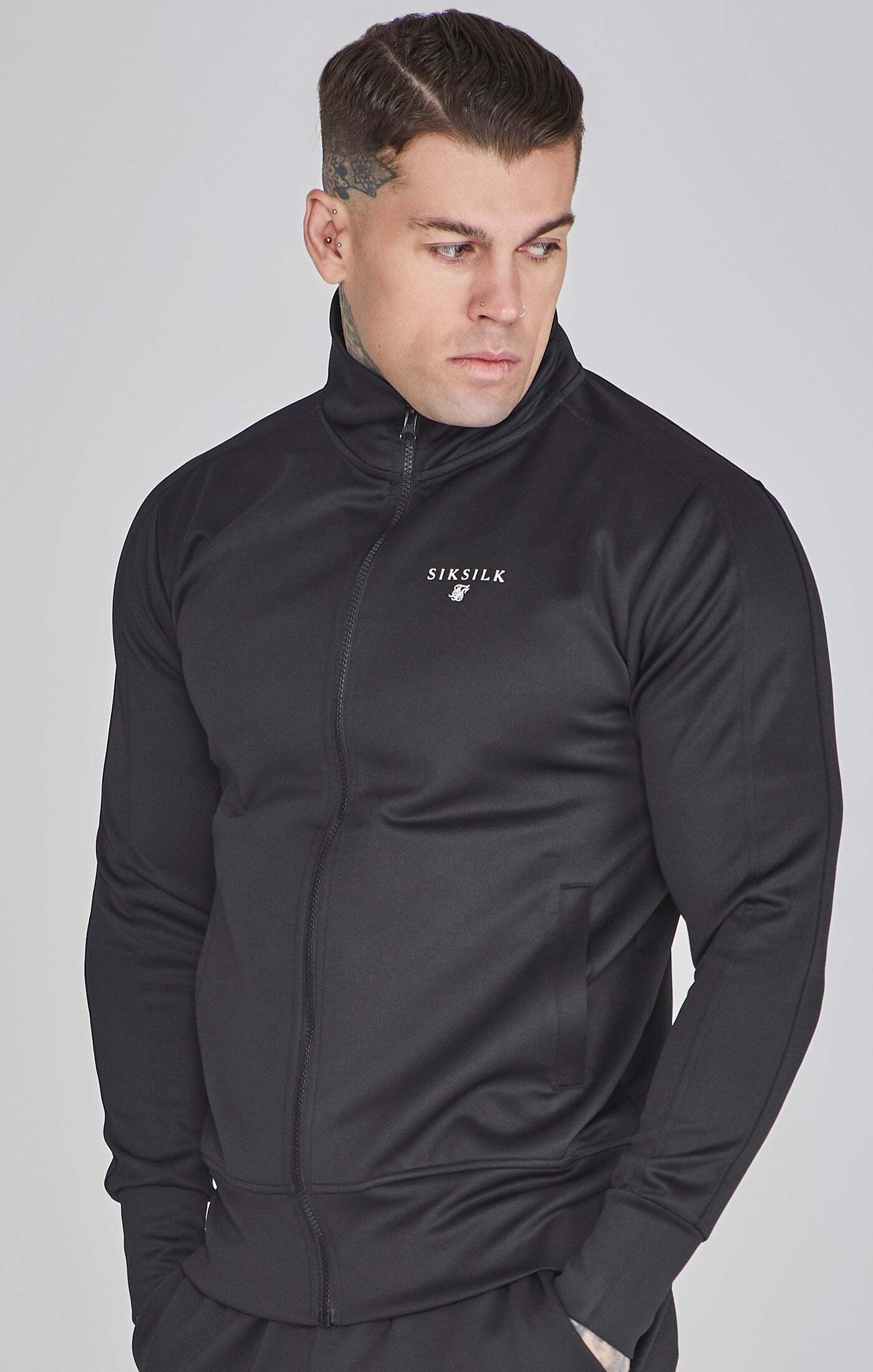 Siksilk Sweatjacke »Siksilk Sweatjacken Essentials Poly Track Top« von SikSilk