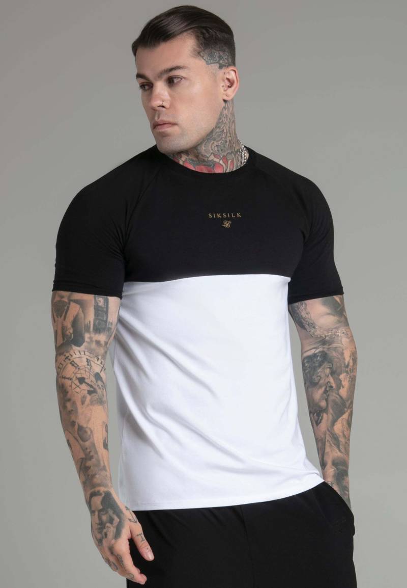 Siksilk T-Shirt »Siksilk T-Shirt Cut and Sew T-Shirt in Black, White« von SikSilk