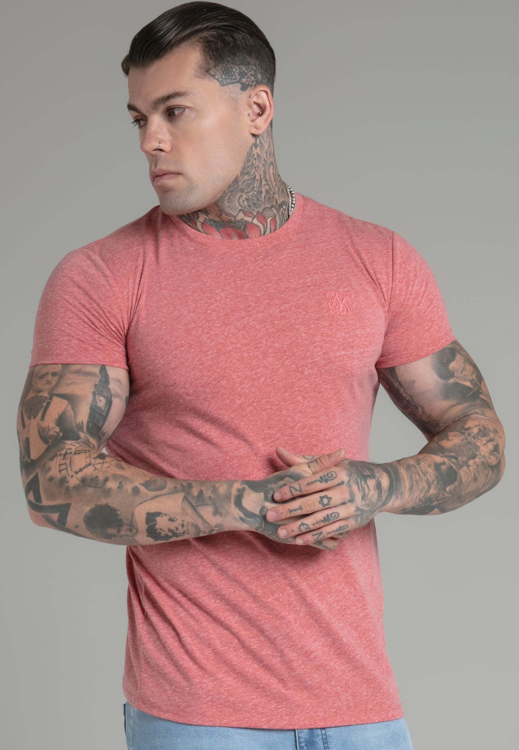 Siksilk T-Shirt »Siksilk T-Shirt Marl T-Shirt in Orange« von SikSilk