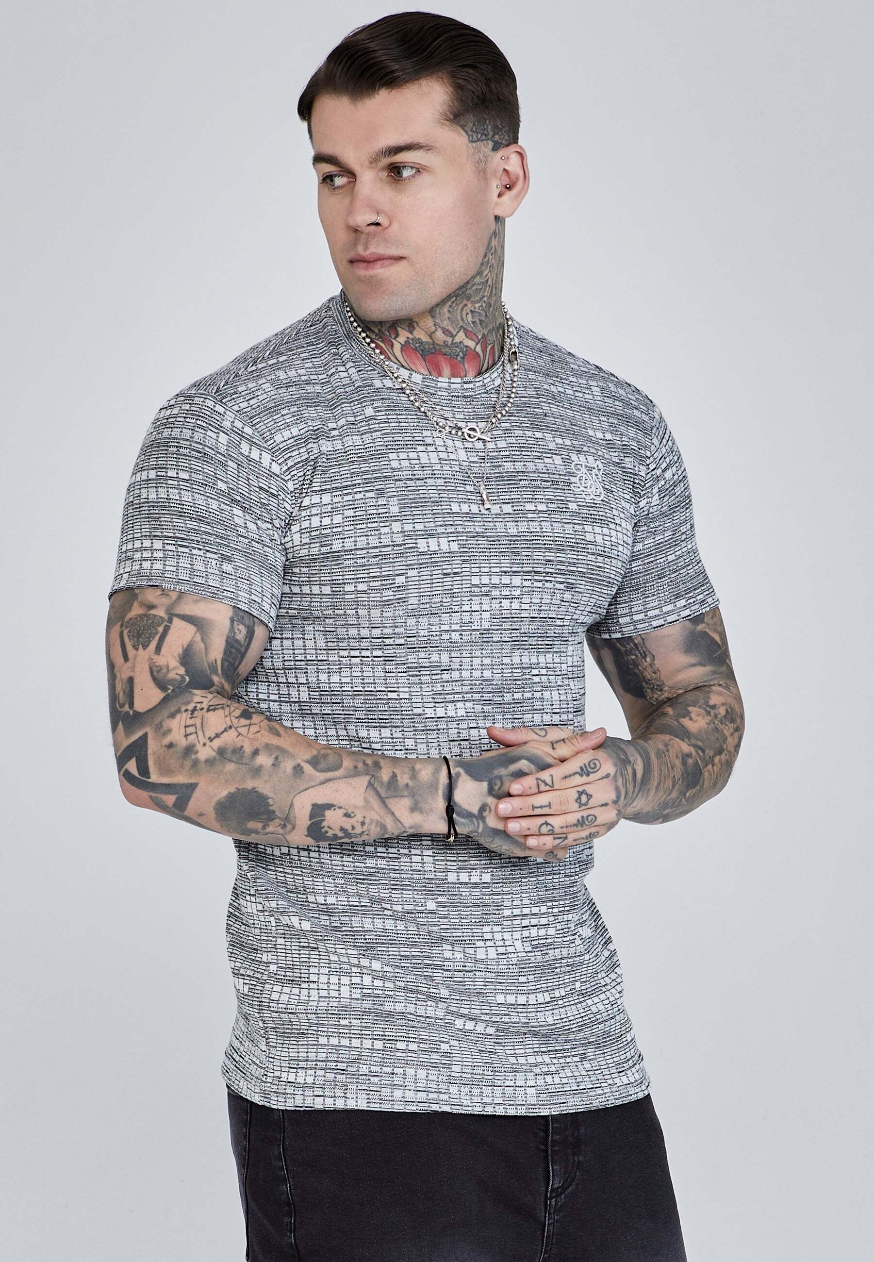 Siksilk T-Shirt »Siksilk T-Shirt Rib Knit T-Shirt«