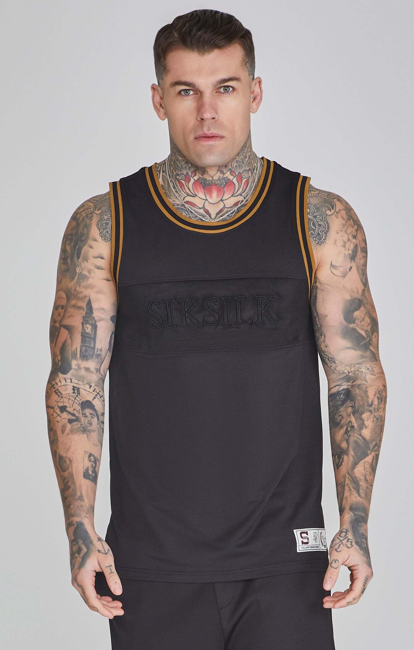 Siksilk Tanktop »Siksilk Top Basketball Vest in Black« von SikSilk