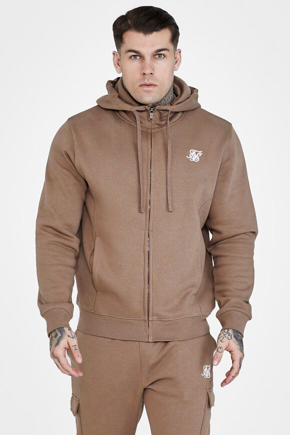 Siksilk Essentials Kapuzensweatjacke | Brown | Herren  | L von Siksilk