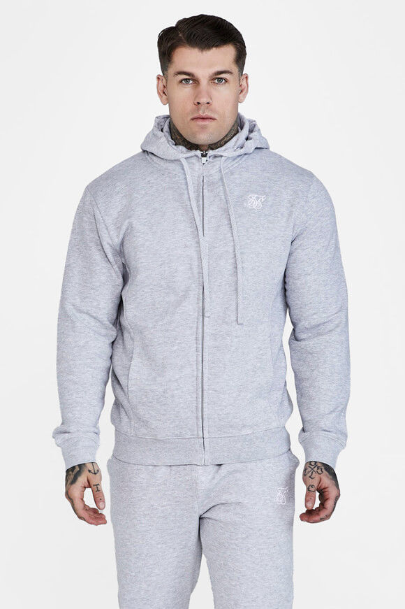 Siksilk Essentials Kapuzensweatjacke | Grey Marl | Herren  | L von Siksilk