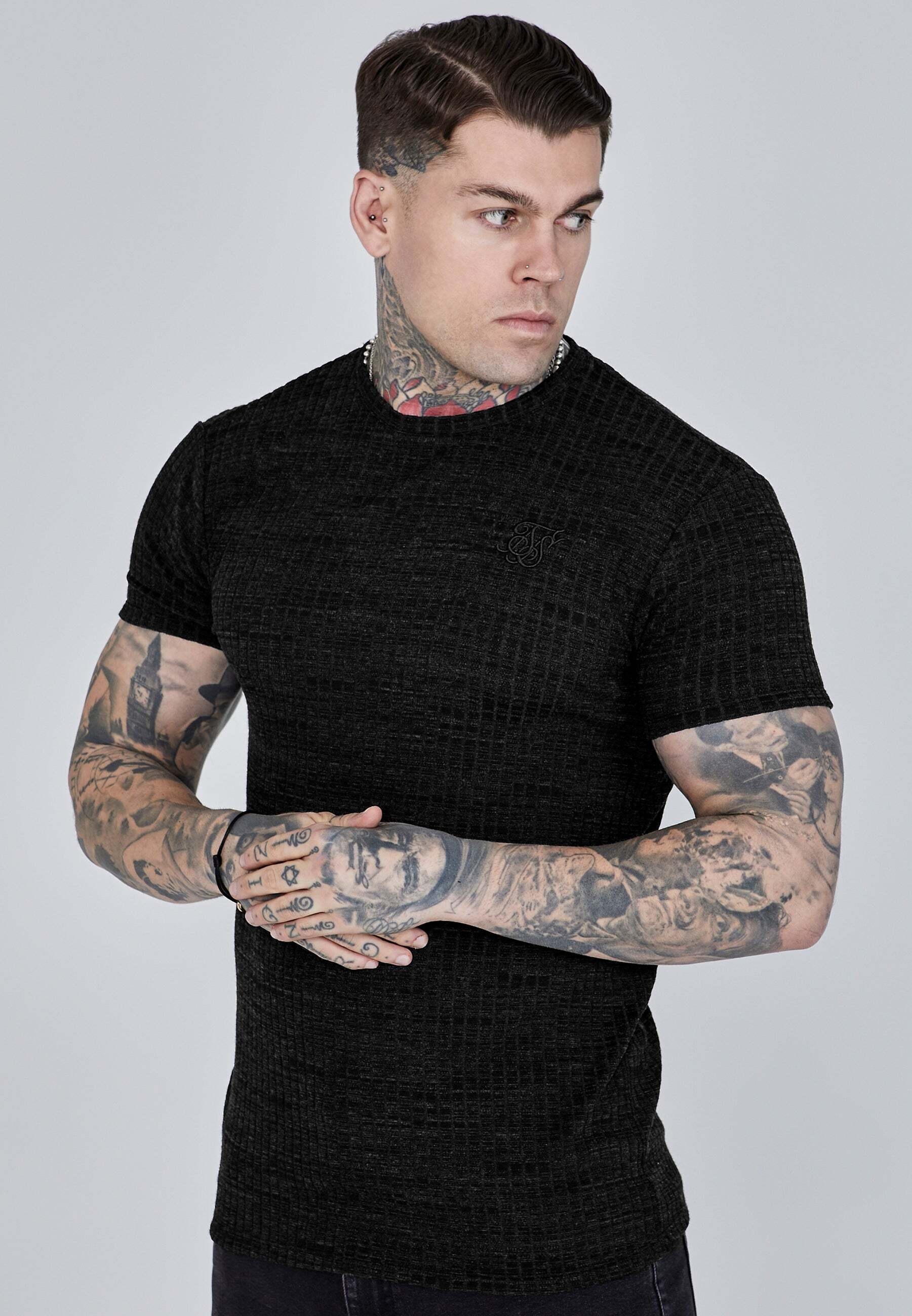 Siksilk T-Shirt »Siksilk T-Shirt Rib Knit T-Shirt« von Siksilk