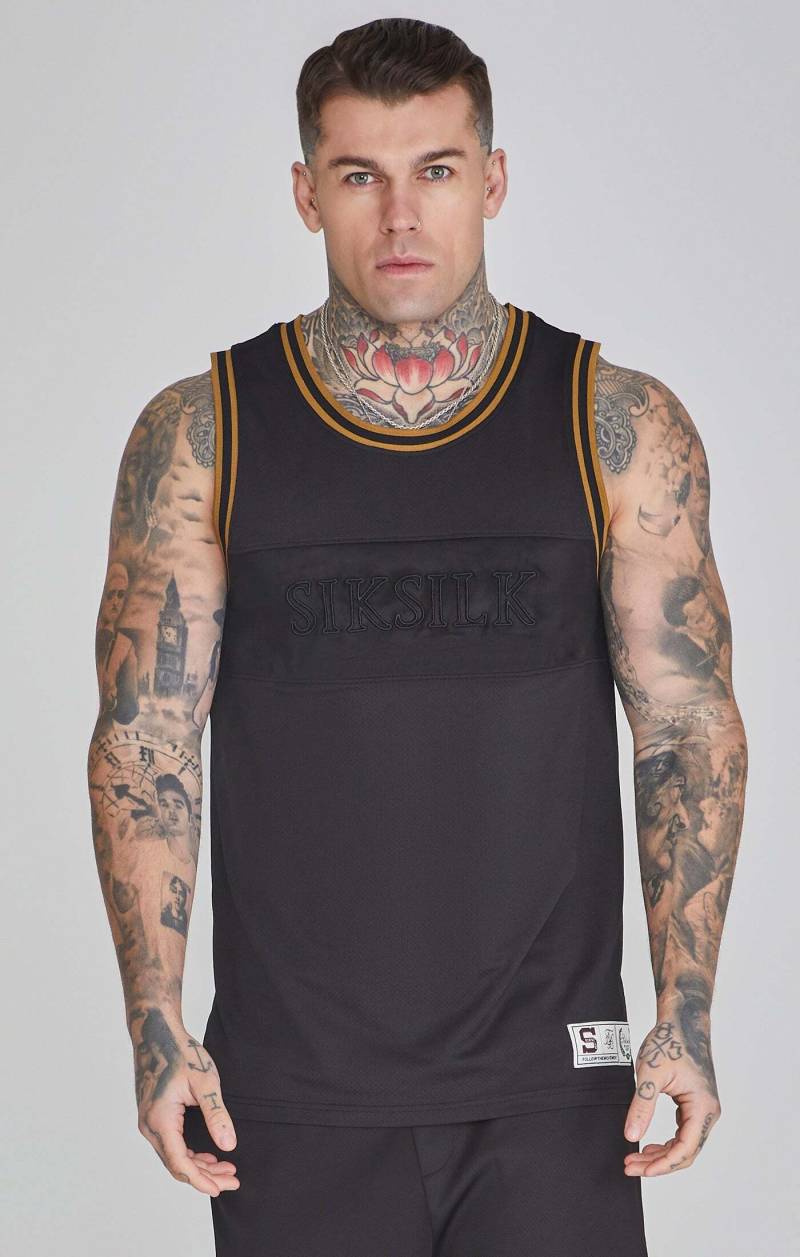 Siksilk Tanktop »Siksilk Top Basketball Vest in Black« von Siksilk