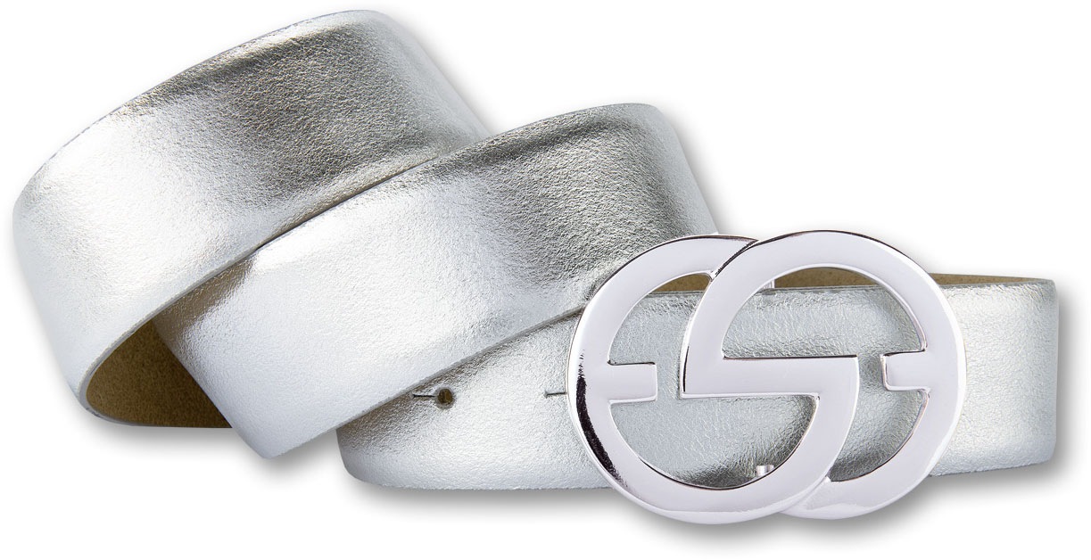 Silberfarbengift Koppelgürtel, Markante, elegante Druckschliesse Silberfarbengift Koppelgürtel, Markante, elegante Druckschliesse von Silbergift