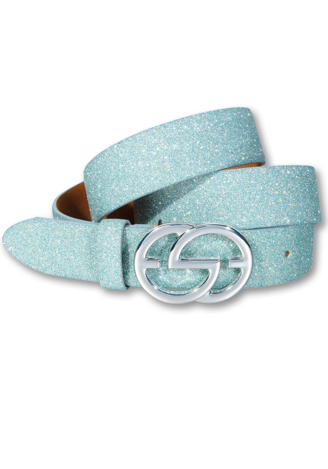 Silberfarbengift Koppelgürtel, in Glitzer-Optik und Designschliesse Silberfarbengift Koppelgürtel, in Glitzer-Optik und Designschliesse von Silbergift