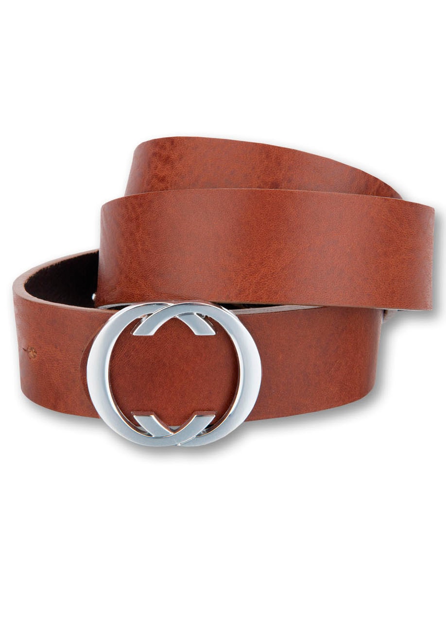 Silberfarbengift Ledergürtel, mit stylischer silberfarbener Koppelschliesse Silberfarbengift Ledergürtel, mit stylischer silberfarbener Koppelschliesse von Silbergift