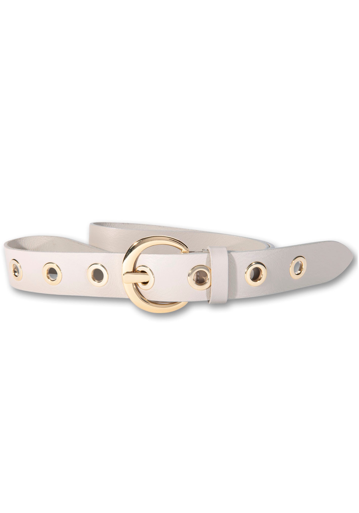 Silberfarbengift Ledergürtel, mit glänzenden Goldfarben-Metallösen Silberfarbengift Ledergürtel, mit glänzenden Goldfarben-Metallösen von Silbergift