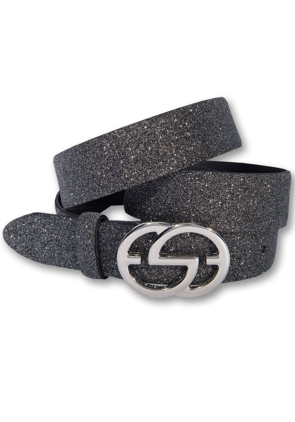 Silberfarbengift Koppelgürtel, in Glitzer-Optik und Designschliesse Silberfarbengift Koppelgürtel, in Glitzer-Optik und Designschliesse von Silbergift