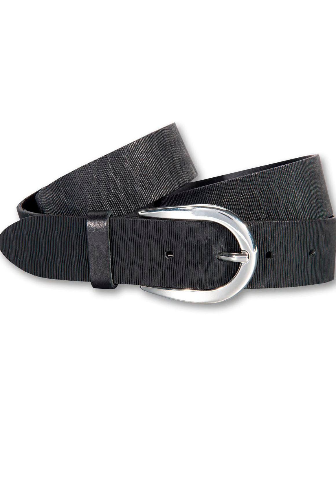 Silberfarbengift Ledergürtel, schraffiert mit Silberfarben-Hufeisenschliesse Silberfarbengift Ledergürtel, schraffiert mit Silberfarben-Hufeisenschliesse von Silbergift