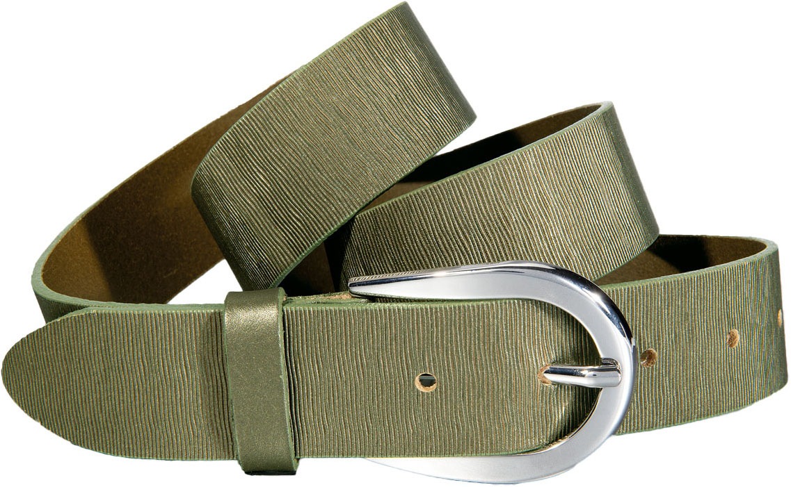Silberfarbengift Ledergürtel, schraffiert mit Silberfarben-Hufeisenschliesse Silberfarbengift Ledergürtel, schraffiert mit Silberfarben-Hufeisenschliesse von Silbergift