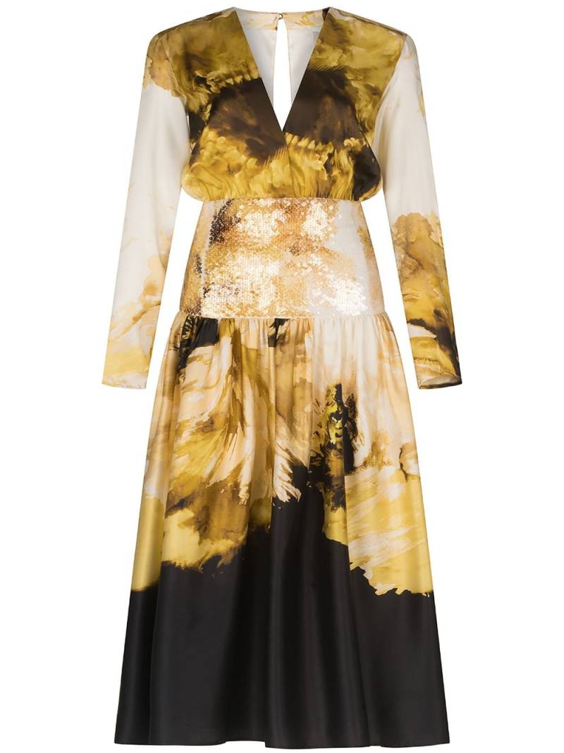 Silvia Tcherassi Azalena abstract-print dress - Gold von Silvia Tcherassi