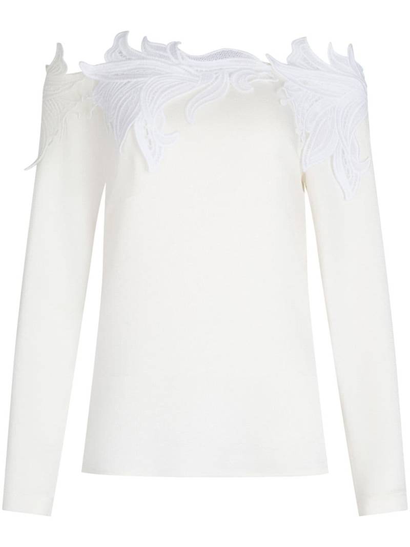 Silvia Tcherassi Belinda floral-appliqué blouse - White von Silvia Tcherassi