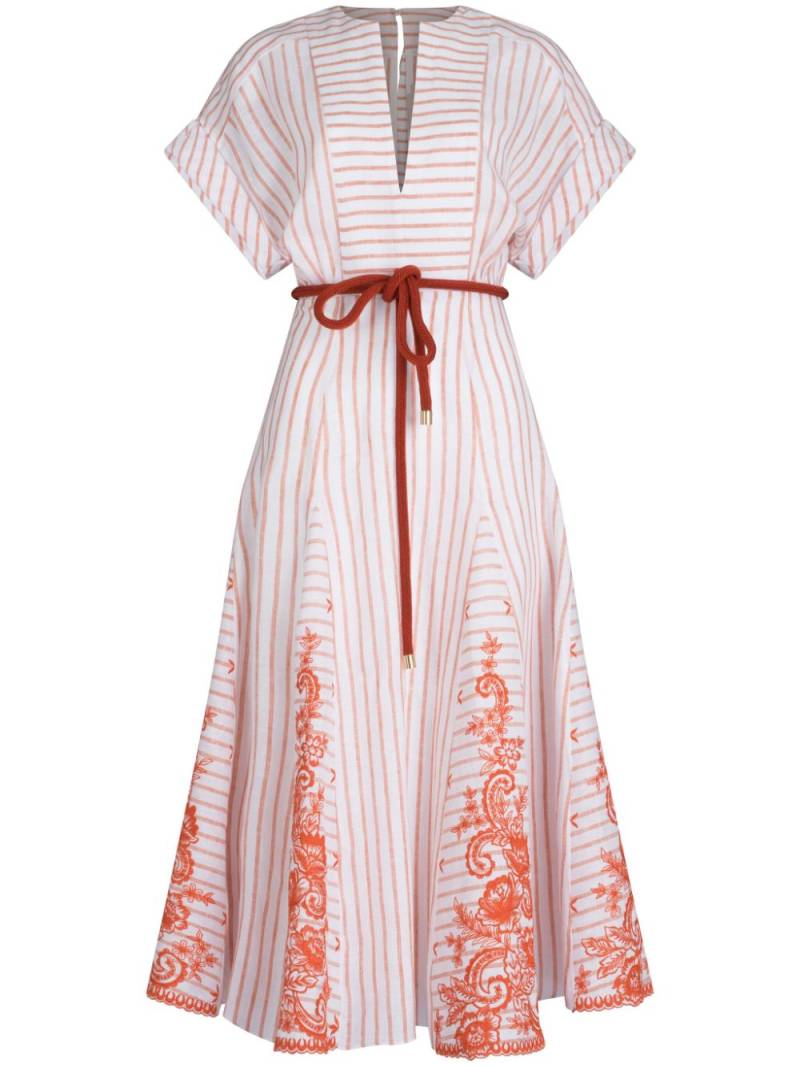 Silvia Tcherassi Casandra striped dress - White von Silvia Tcherassi