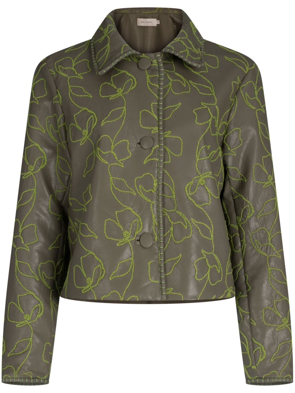 Silvia Tcherassi Columba floral-embroidered jacket - Green von Silvia Tcherassi