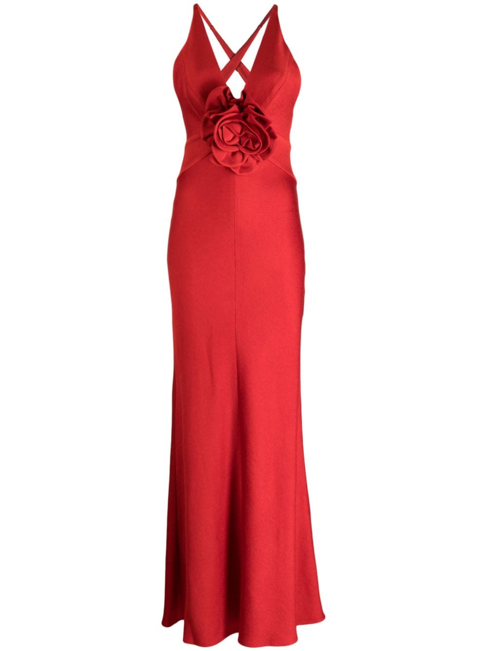 Silvia Tcherassi Daniela flower-detailing dress - Red von Silvia Tcherassi