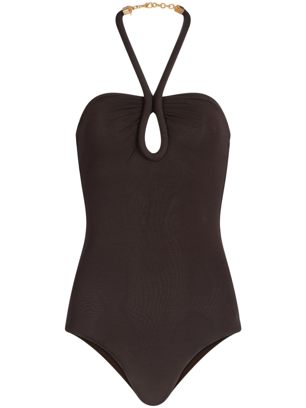 Silvia Tcherassi Deka halterneck bodysuit - Brown von Silvia Tcherassi