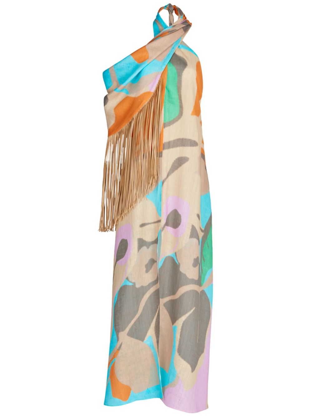 Silvia Tcherassi Florence organic-linen maxi tunic dress - Blue von Silvia Tcherassi