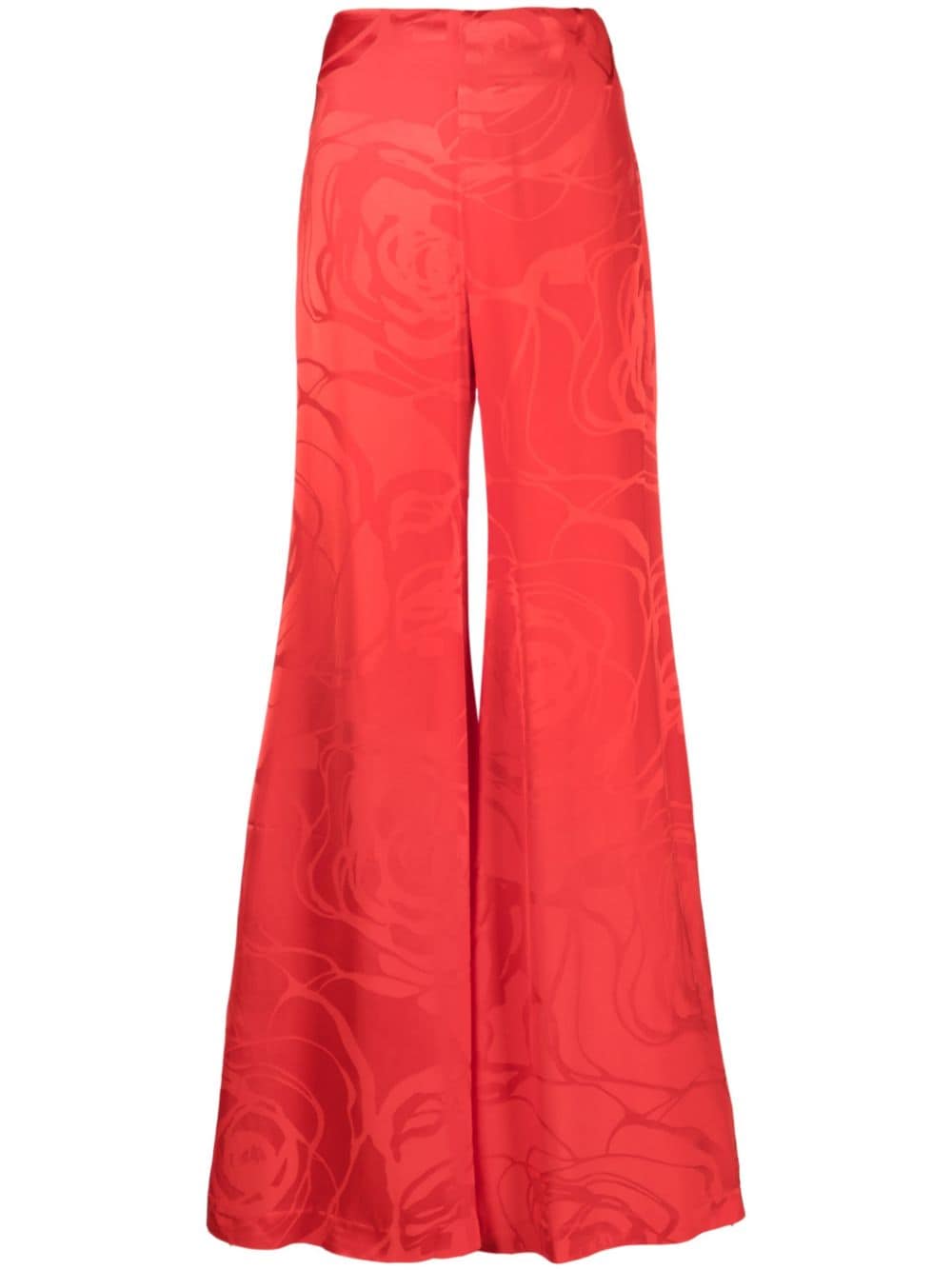 Silvia Tcherassi Grotte floral-jacquard trousers - Red von Silvia Tcherassi
