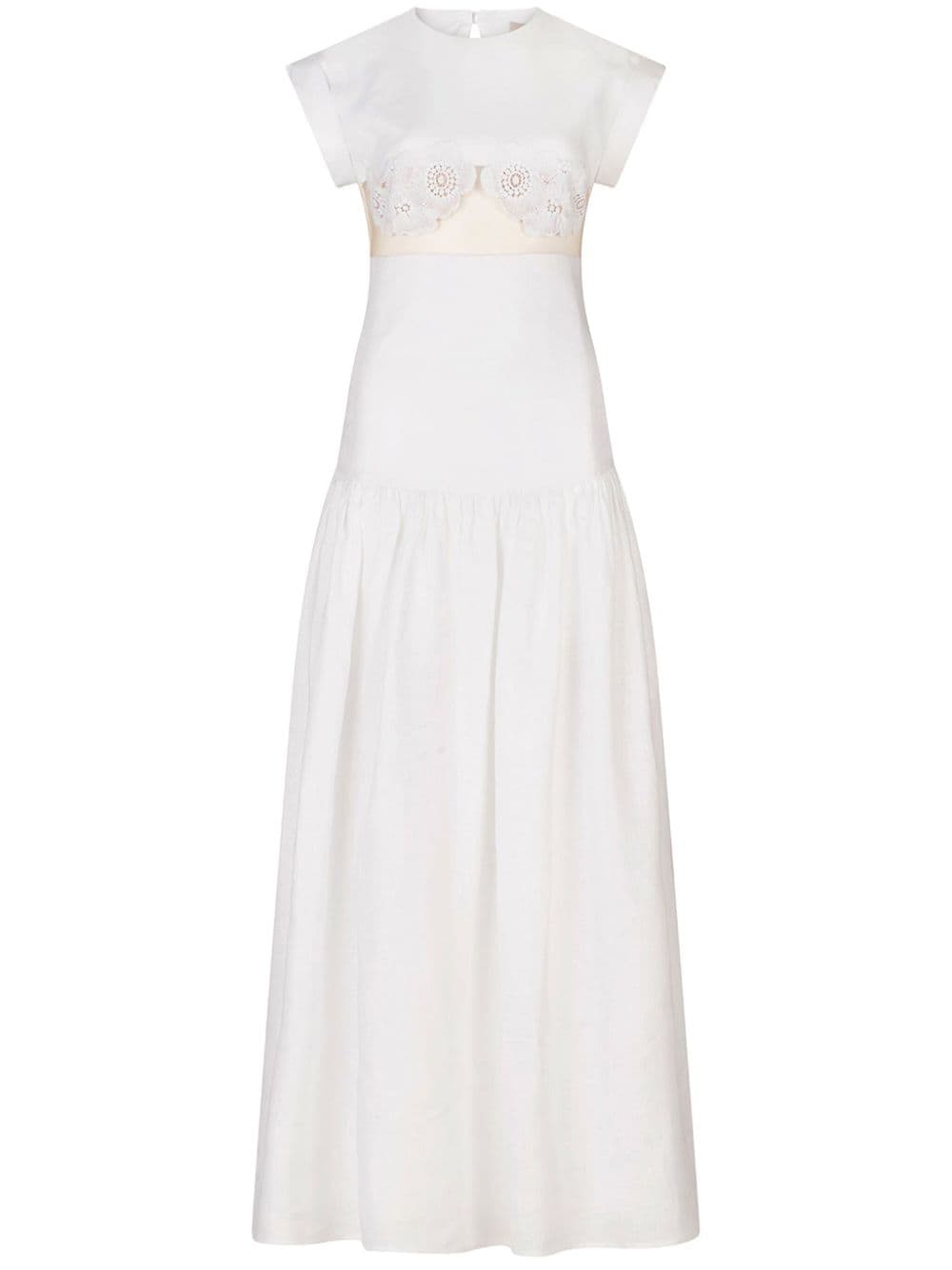 Silvia Tcherassi Hanane linen maxi dress - White von Silvia Tcherassi