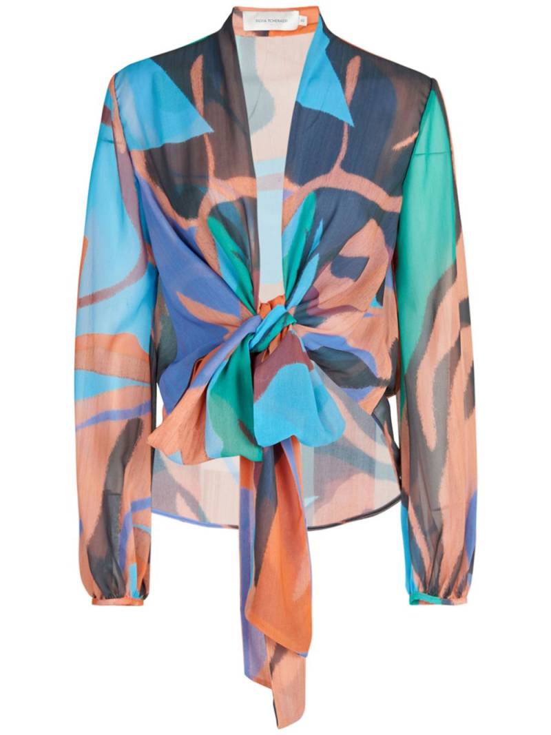 Silvia Tcherassi Honey abstract-print blouse - Orange von Silvia Tcherassi