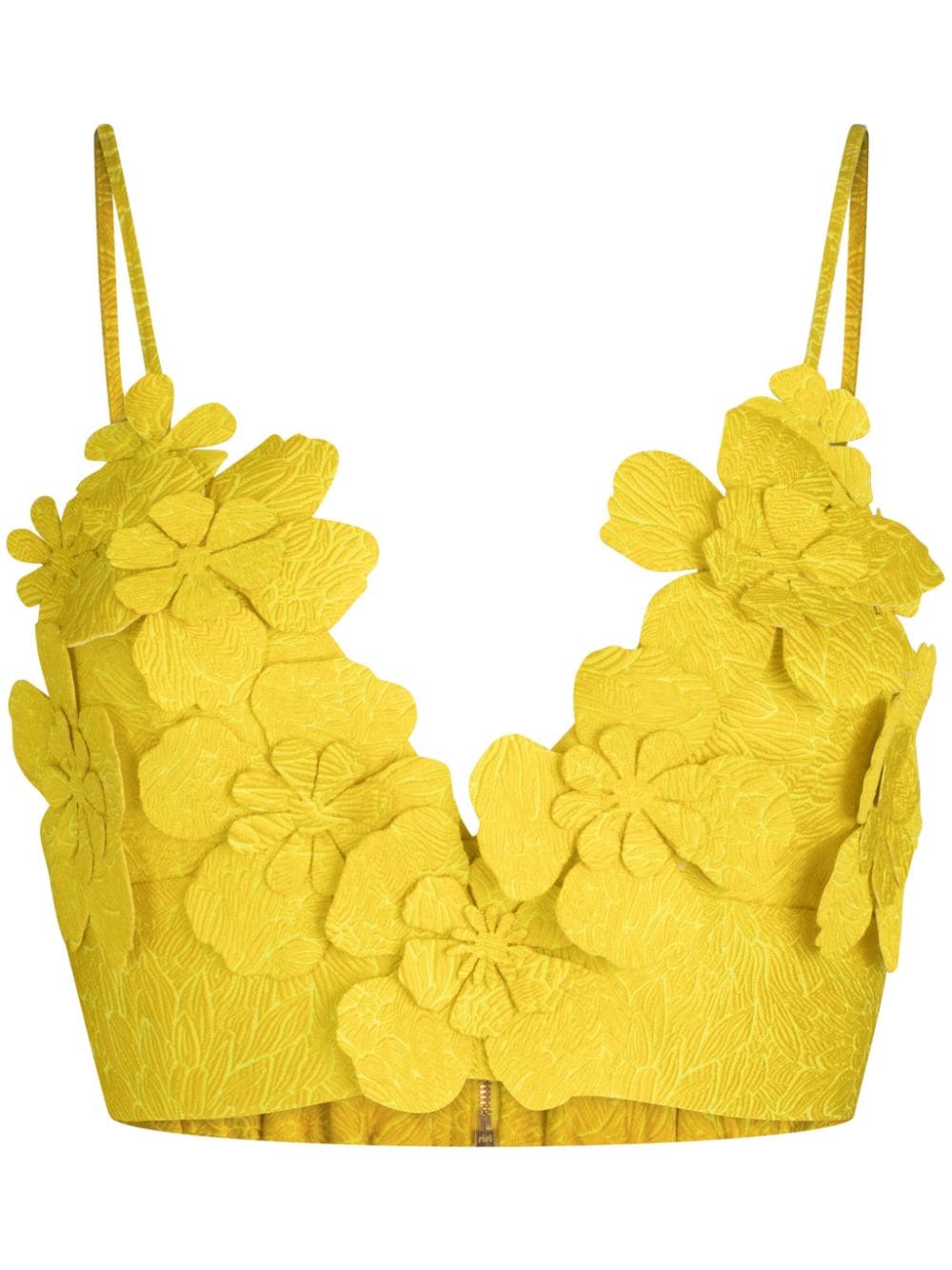 Silvia Tcherassi Ibbie floral-appliqué top - Yellow von Silvia Tcherassi