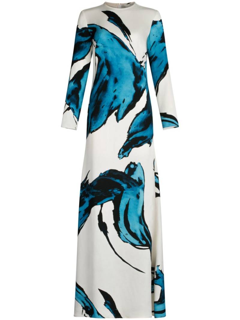 Silvia Tcherassi Ida abstract-print maxi dress - White von Silvia Tcherassi