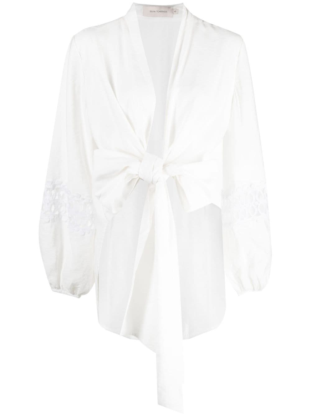 Silvia Tcherassi Irme tie-fastening blouse - White von Silvia Tcherassi