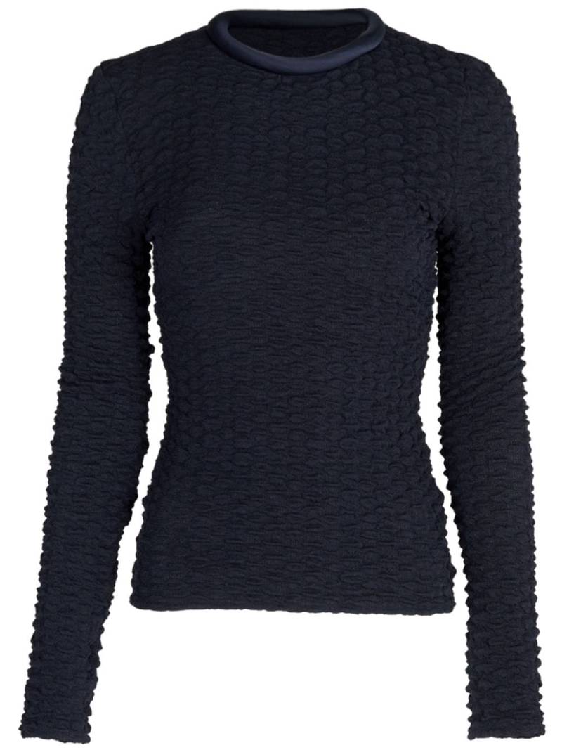 Silvia Tcherassi Jari textured long-sleeve top - Blue von Silvia Tcherassi