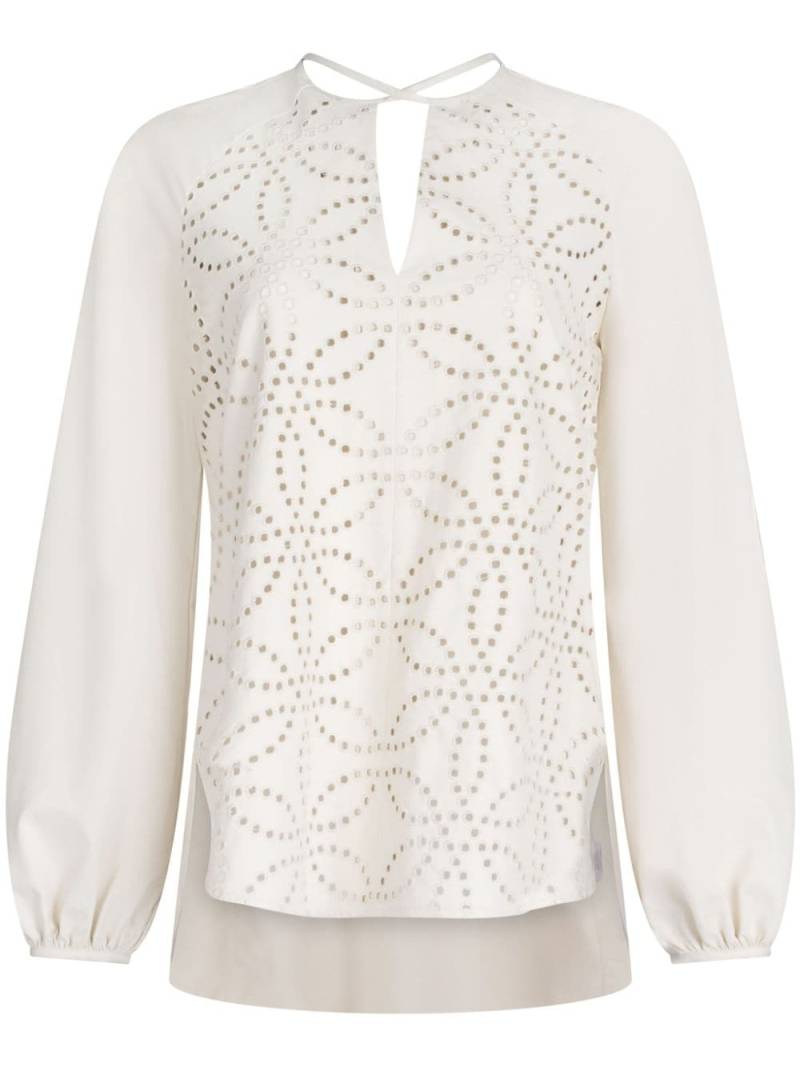 Silvia Tcherassi Molveno broderie-anglaise blouse - White von Silvia Tcherassi