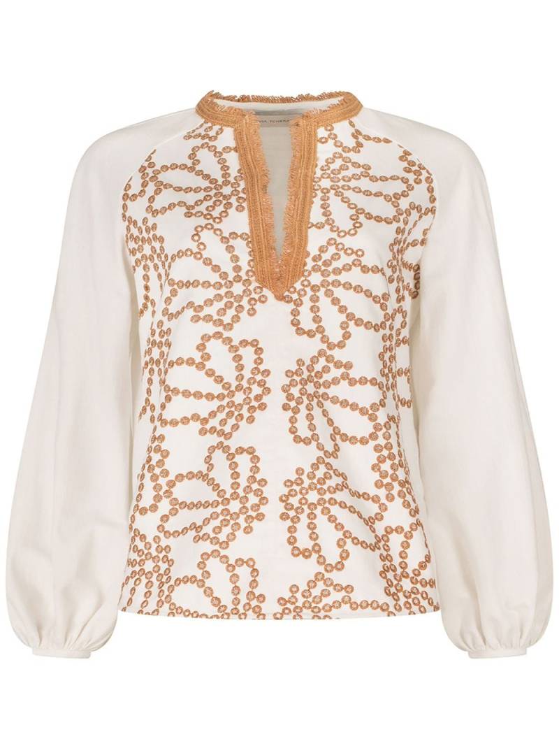 Silvia Tcherassi Molveno fringed blouse - White von Silvia Tcherassi