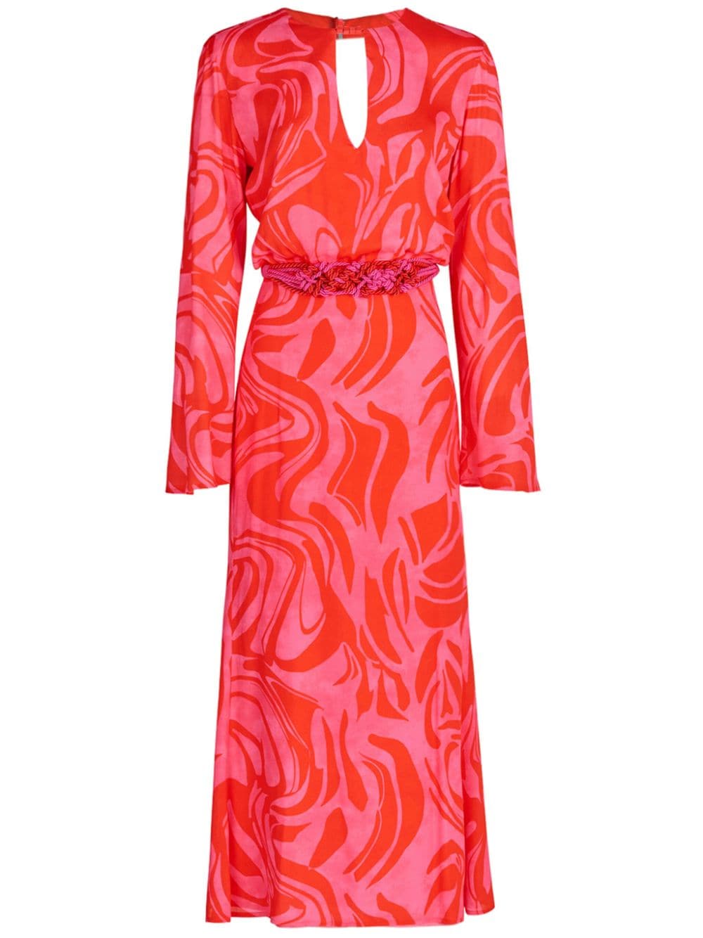 Silvia Tcherassi Pesaro marbled-pattern midi dress - Pink von Silvia Tcherassi