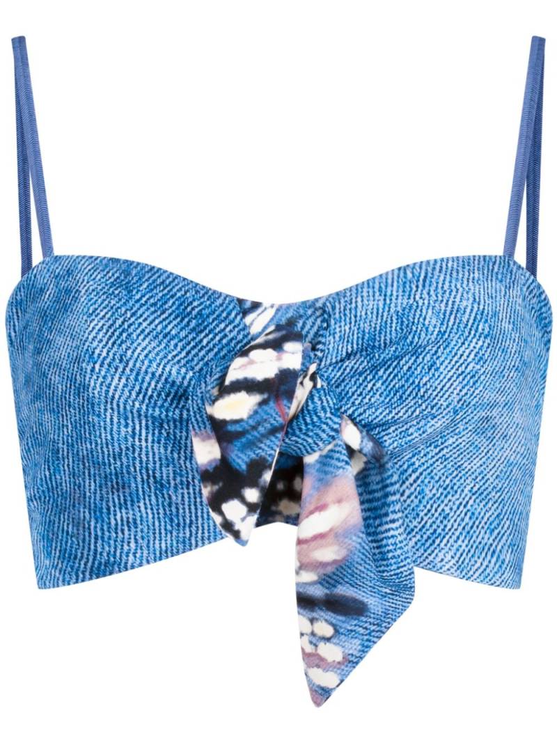 Silvia Tcherassi Wotton crop top - Blue von Silvia Tcherassi