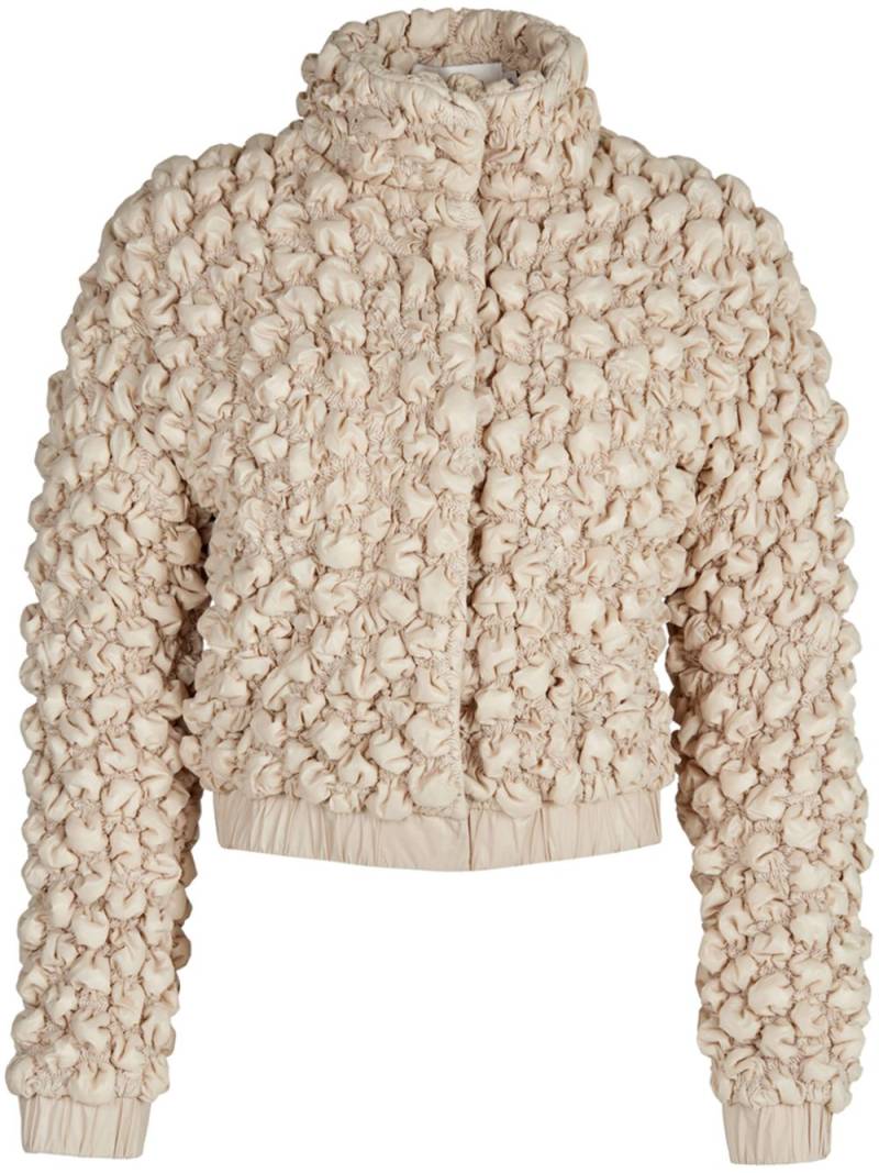 Silvia Tcherassi Zalta 3D-detailing cropped puffer jacket - Neutrals von Silvia Tcherassi