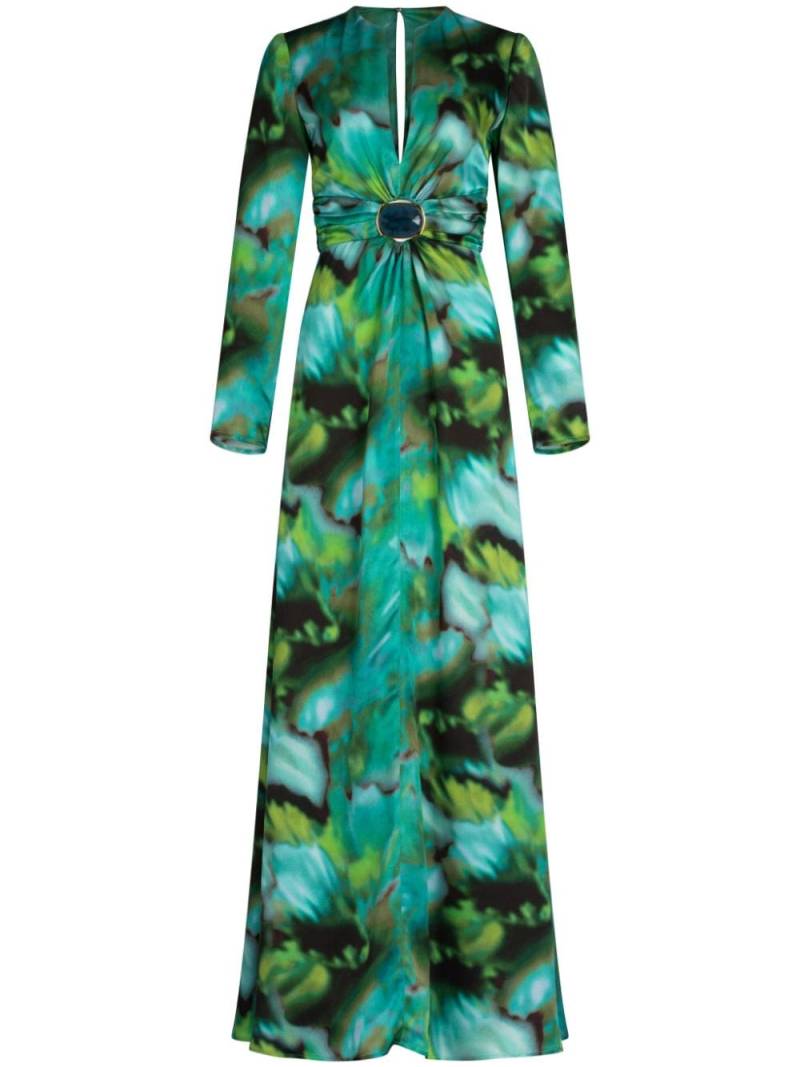 Silvia Tcherassi Zarina tie-dye print dress - Green von Silvia Tcherassi