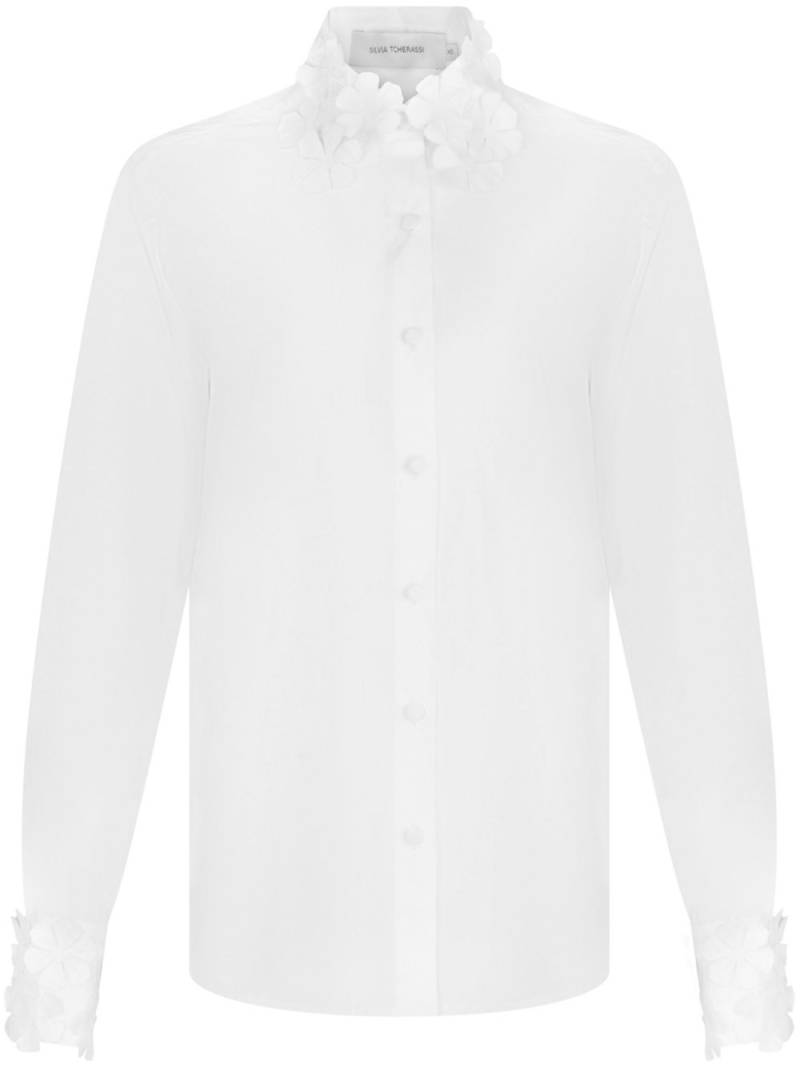 Silvia Tcherassi flower shirt - White von Silvia Tcherassi