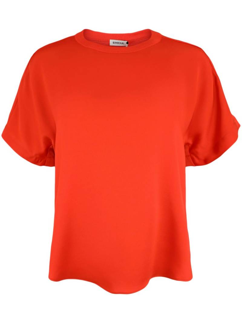 Simkhai Addy knit-panel T-Shirt - Red von Simkhai