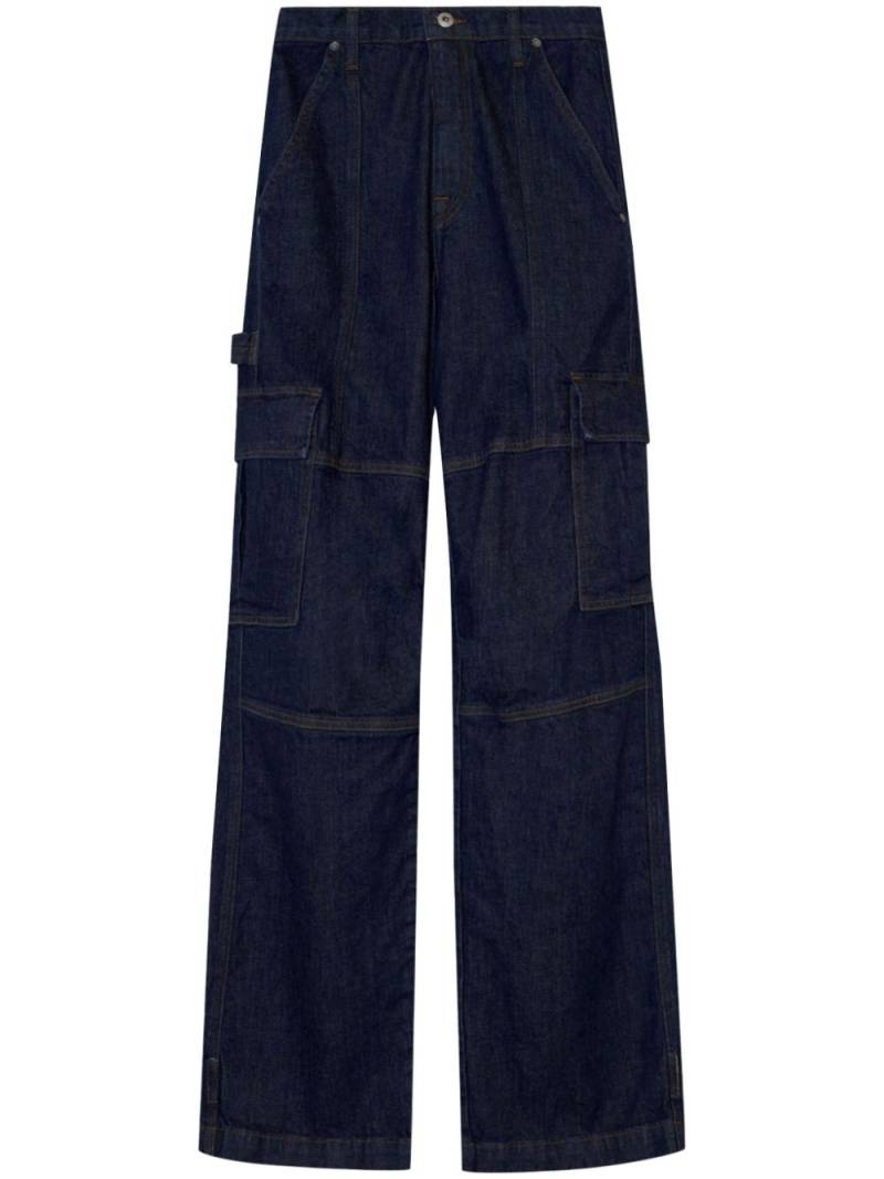 Simkhai Axelle high-rise cargo trousers - Blue von Simkhai